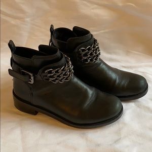 Tory Burch Leather Boots with Chain - Size 5